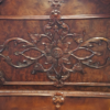 Chippendale style partners desk carved panel detail