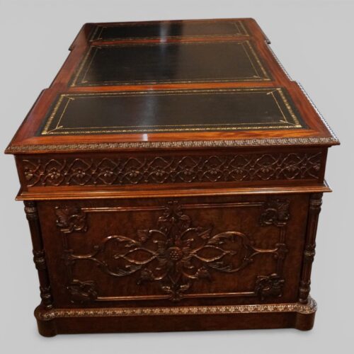 Chippendale style partners desk end