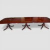 George V mahogany 3 pillar dining table