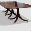 George V mahogany 3 pillar dining table without leaves