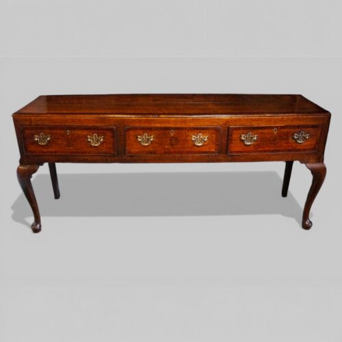 Georgian oak cabriole leg dresser base