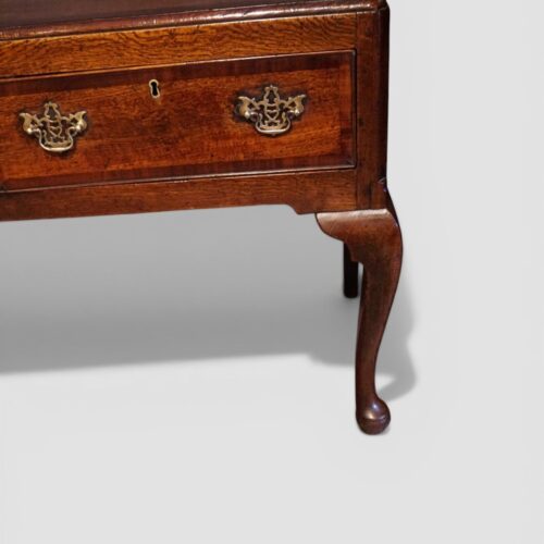 Georgian oak cabriole leg dresser base drawer