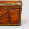 Regency brass bound camphor wood trunk corner
