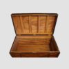 Regency brass bound camphor wood trunk interior