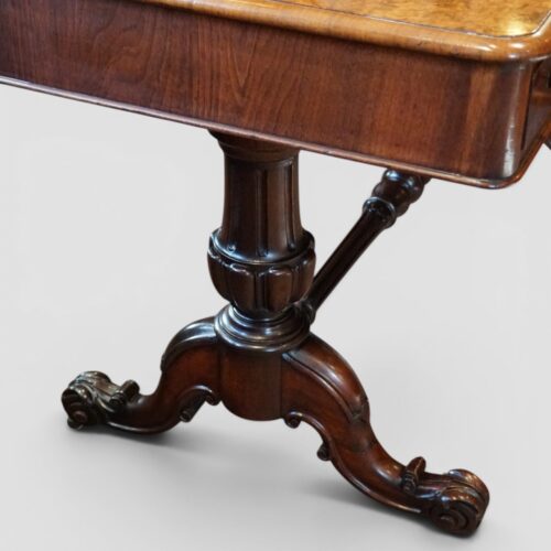 Victorian burr walnut dressing table end