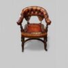 Victorian buttoned leather desk chair