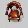 Victorian buttoned leather desk chair seat