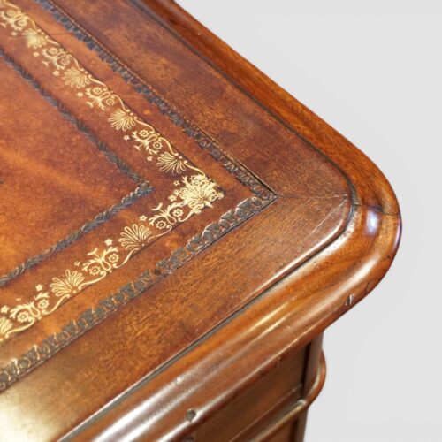 Victorian mahogany partners desk moulded edge