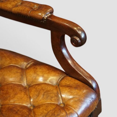 William IV library chair arm