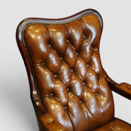 William IV library chair button back