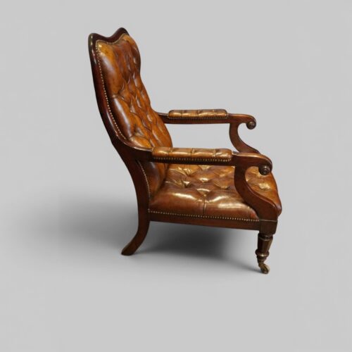 William IV library chair side