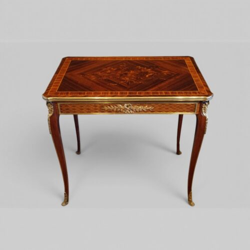 French inlaid Belle Epoch sidetable