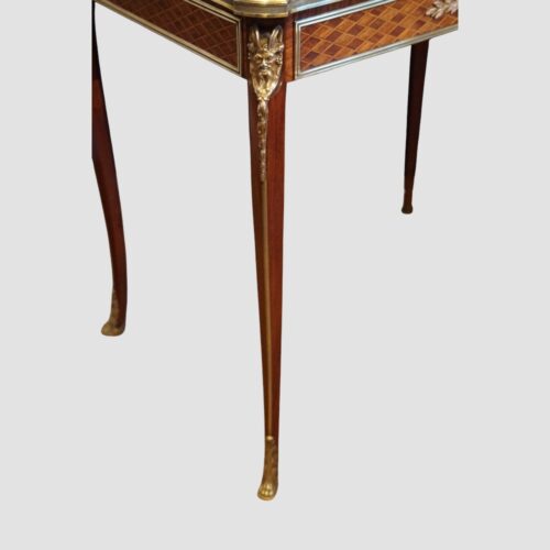French inlaid Belle Epoch sidetable leg