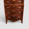 George V walnut serpentine tallboy base
