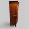 George V walnut serpentine tallboy side