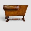 Pair of William and Mary leather wing chairs side