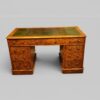 Victorian burr walnut pedestal desk