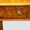 Victorian burr walnut pedestal desk turned knob