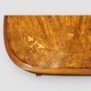Victorian inlaid walnut window table corner inlay detail