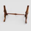Victorian inlaid walnut window table pole stretcher