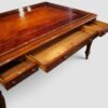 William IV mahogany 6 drawer writing table drawers open