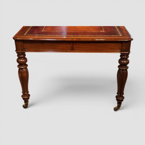 William IV mahogany 6 drawer writing table end