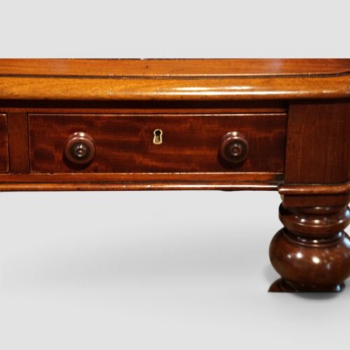 William IV mahogany 6 drawer writing table small drawer