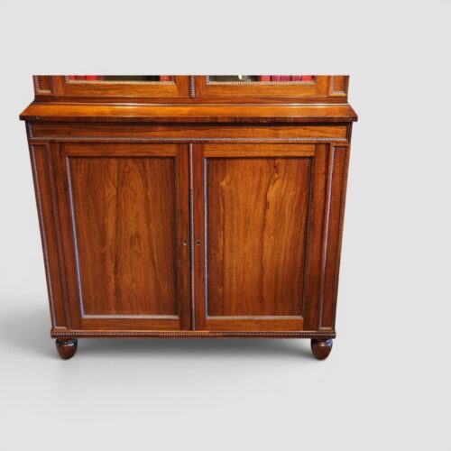William IV rosewood bookcase cupboard base