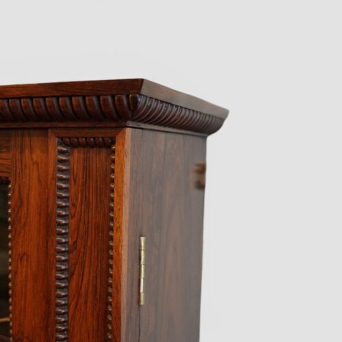 William IV rosewood bookcase detail cornice
