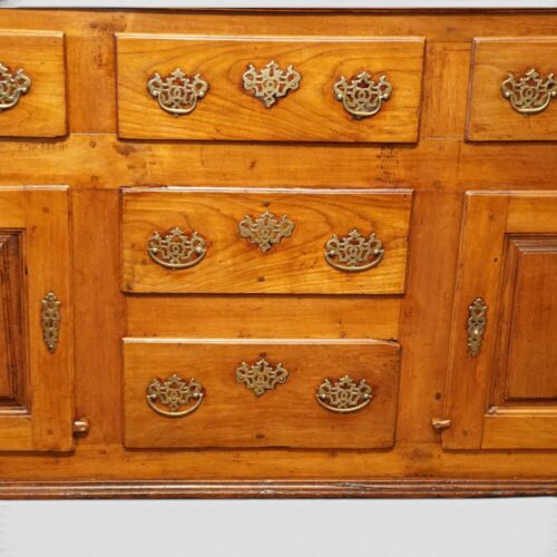 Antique fruitwood dresser base 2 dummy drawers