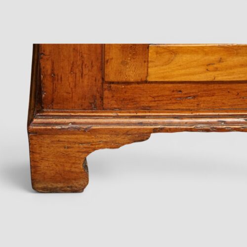 Antique fruitwood dresser base bracket foot