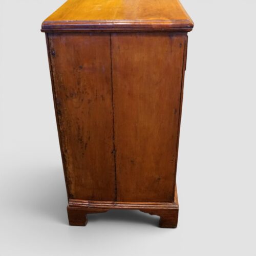 Antique fruitwood dresser base end