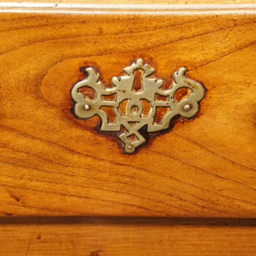 Antique fruitwood dresser base escutcheon plate