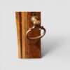 Edwardian walnut cheval mirror brass loop adjuster