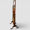 Edwardian walnut cheval mirror side
