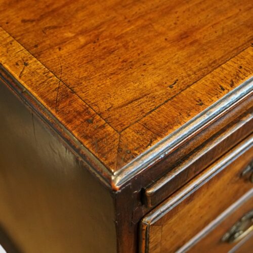 George I style walnut brushing slide chest cross banding