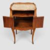 Pair of Continental bedside cabinets cupboard interior