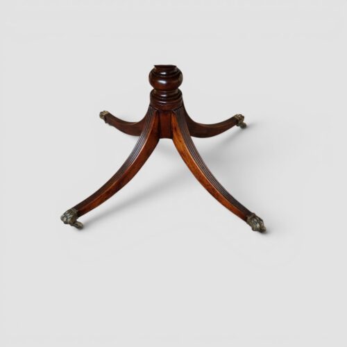 Regency style mahogany 3 pillar dining table base central 1