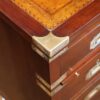 Victorian brass bound campaign desk pedestal corner