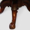Victorian large oval walnut coffee table leg