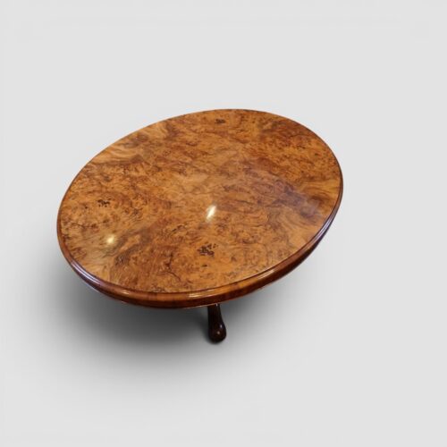 Victorian large oval walnut coffee table top