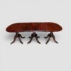 Antique mahogany 3 pillar dining table closed with no leaves