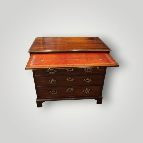 George III mahogany batchelors chest slide