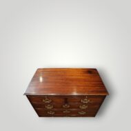 George III mahogany batchelors chest top