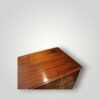 George III mahogany batchelors chest top detail