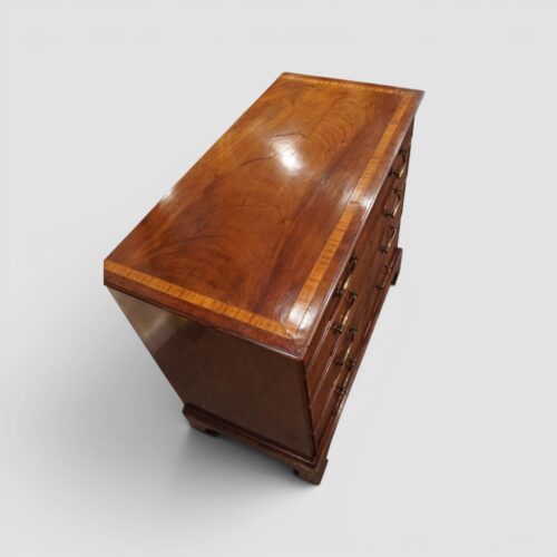 George III mahogany crossbanded chest top
