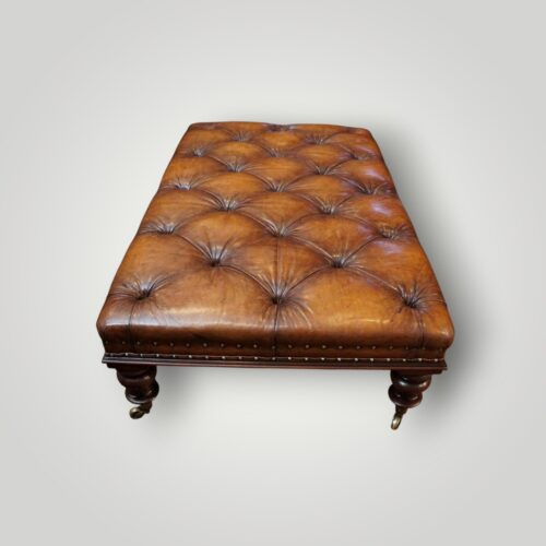 Large Chesterfield stool end view