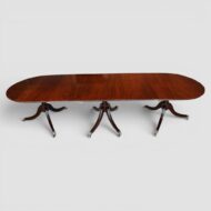 Regency style 3 pillar dining table