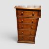 Victorian mahogany desk with high kneehole pedestal