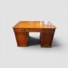 Victorian mahogany desk with high kneehole rear